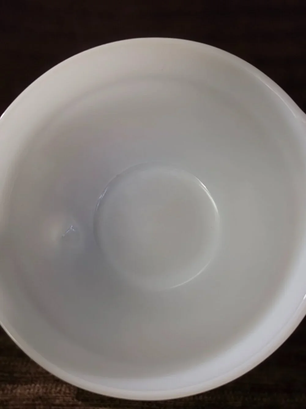 Anchor Hocking Fire King White Milk Glass Bowl w/Handle